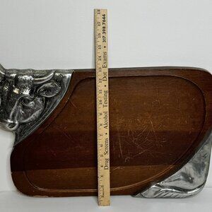 Wooden Bull / Cow Cutting Board 11” x 19” Hand Carved Design Vintage
